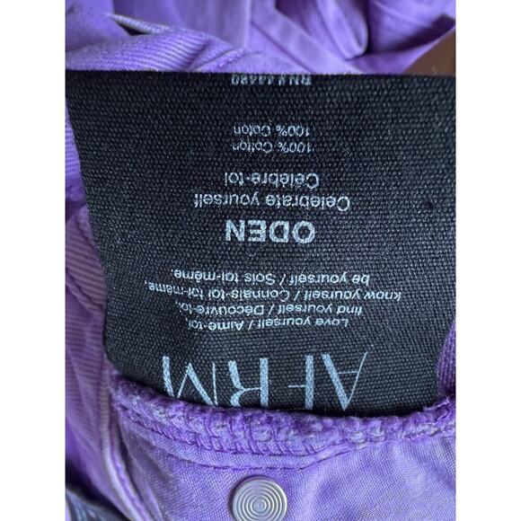 AFRM Jeans Womens 28 Purple Oden High Rise Wide Leg Distressed Knee Rips Denim - Picture 7 of 7